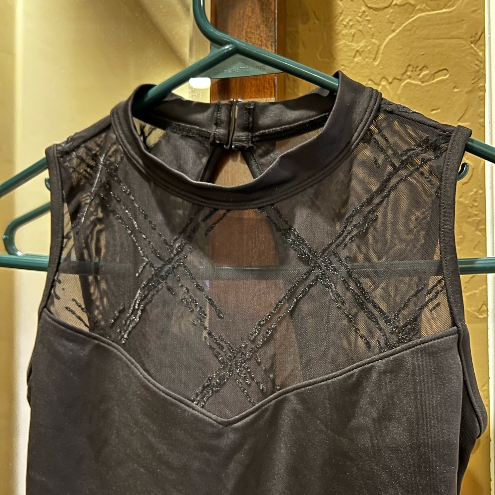 Adult Mirella Black Lace Leotard Bodysuit Small - Picture 3 of 7